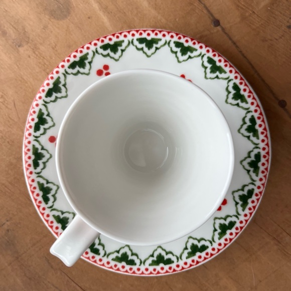 Sophie Conran Portmeirion Christmas Espresso Cup and Saucer Sugar Plum Fairy - Picture 3 of 5